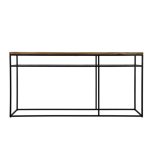 Butler Specialty Sutton Industrial-style Console Table With Spacious Storage Shelf - Modern Mango Wood & Iron Design Light Brown Iron,Mango Solids 5683330-butler