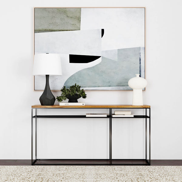 Butler Specialty Sutton Industrial-style Console Table With Spacious Storage Shelf - Modern Mango Wood & Iron Design Light Brown Iron,Mango Solids 5683330-butler