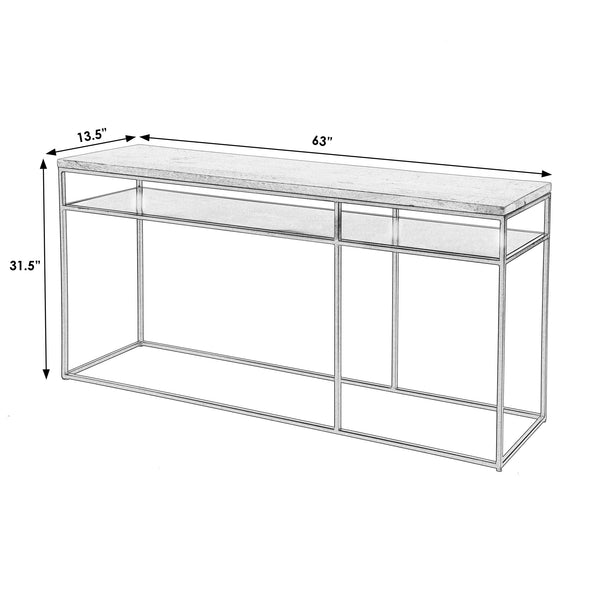 Butler Specialty Sutton Industrial-style Console Table With Spacious Storage Shelf - Modern Mango Wood & Iron Design Light Brown Iron,Mango Solids 5683330-butler