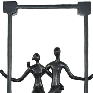 HomeRoots Set of Three Black Resin Sculptures - Modern Minimalist Tabletop Art for Stylish Decor & Gifting 568368