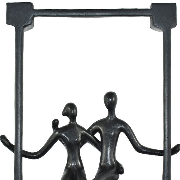 HomeRoots Set of Three Black Resin Sculptures - Modern Minimalist Tabletop Art for Stylish Decor & Gifting 568368