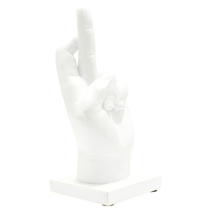 HomeRoots Set of Three White Resin Hand Sculptures - Stylish Modern Décor for Home, Gifts & Tabletop Display 568384