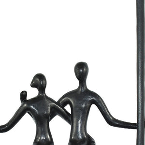 HomeRoots Set of Three Black Pewter & Bronze Resin Figurines - Modern Sculptures for Home Décor Elegance 568401
