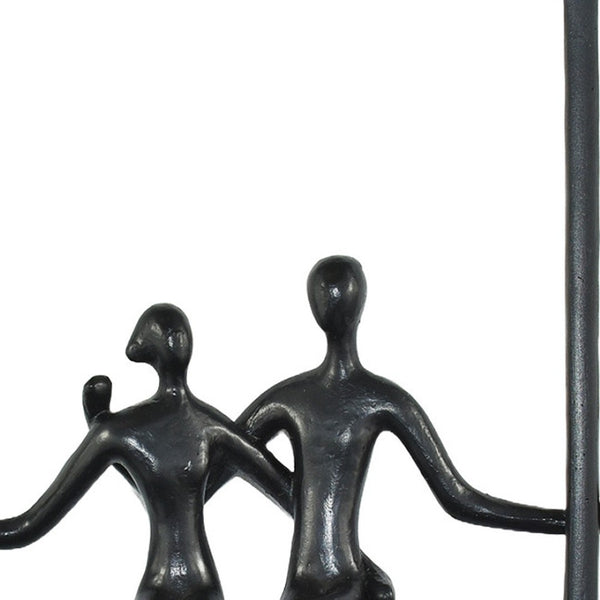 HomeRoots Set of Three Black Pewter & Bronze Resin Figurines - Modern Sculptures for Home Décor Elegance 568401