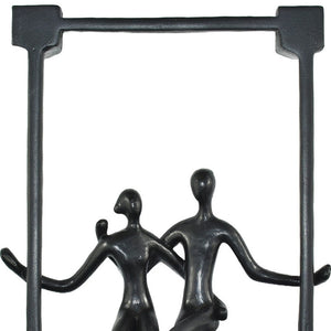 HomeRoots Set of Three Black Pewter & Bronze Resin Figurines - Modern Sculptures for Home Décor Elegance 568401