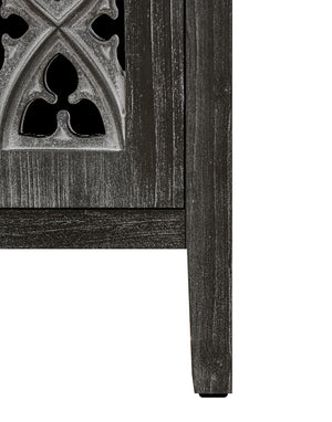 Homeroots 65" Charcoal Distressed Wood Sideboard With Four Doors   568410