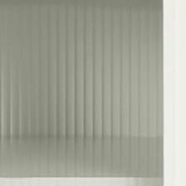 HomeRoots 60" Modern White Ribbed Texture Wood & Glass Sideboard - Stylish Storage Solution for Any Room 568417