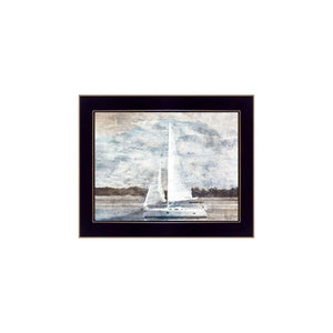 HomeRoots Set of Two "The Ocean Blues" Framed Wall Art Prints - Coastal Style for Contemporary Spaces 568427