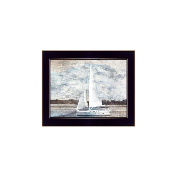 HomeRoots Set of Two "The Ocean Blues" Framed Wall Art Prints - Coastal Style for Contemporary Spaces 568427