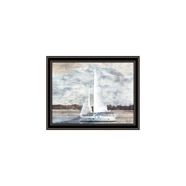 HomeRoots Set Of Two "The Ocean Blues" Coastal Wall Art - Framed Acrylic Prints for Modern Home Decor Style 568428