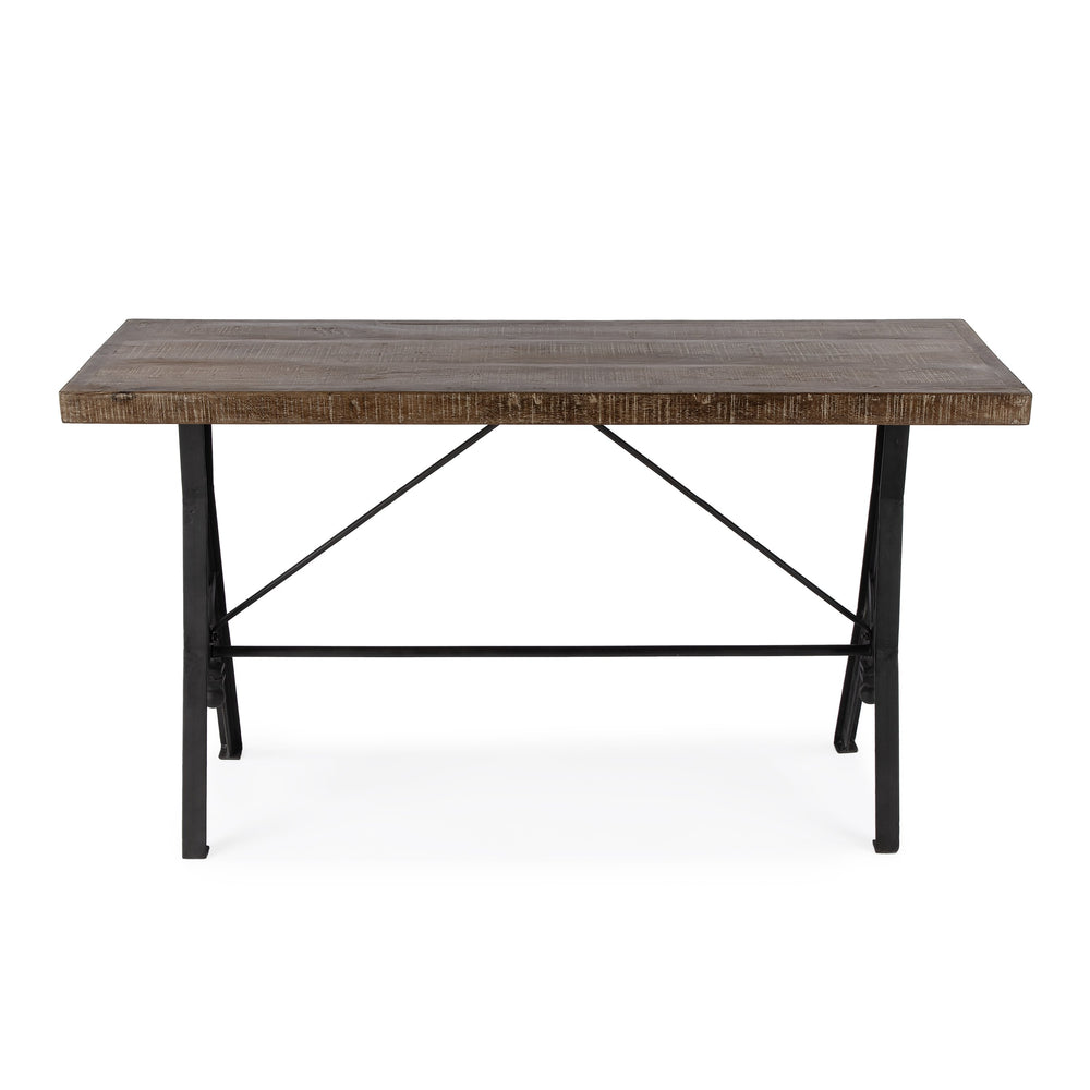 Butler Specialty Croyden Rustic-industrial Console Table - Stylish Wood And Iron Design For Entryway Or Living Room Medium Brown Iron,Mango Solids 5684330-butler
