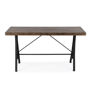 Butler Specialty Croyden Rustic-industrial Console Table - Stylish Wood And Iron Design For Entryway Or Living Room Medium Brown Iron,Mango Solids 5684330-butler