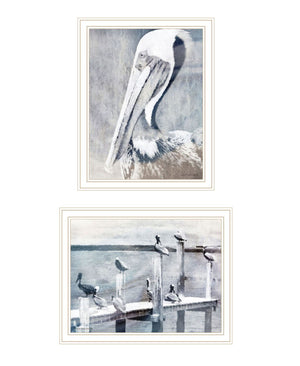 HomeRoots Set of Two Pelican Prints – Framed Coastal Wall Art for Nautical Home Décor & Modern Spaces 568434