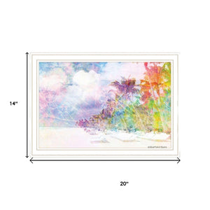 HomeRoots Set of Two Rainbow Beachside Framed Wall Art – Coastal Charm Prints for Vibrant Home Decor Style 568436