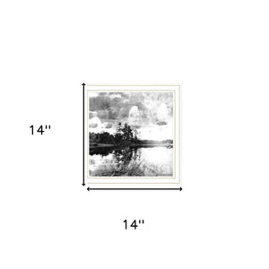 HomeRoots Set of Two Framed Contemporary Lake Scene Prints – Elegant Wall Art for Modern Home Decor 568437