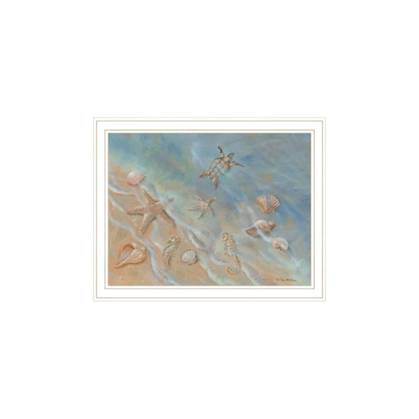 HomeRoots Set of Two "Seashore Stars" Coastal Framed Wall Art – Elegant Home Decor for Breezy Vibes! 568438