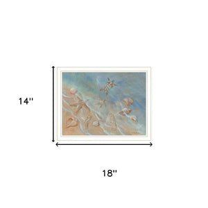 HomeRoots Set of Two "Seashore Stars" Coastal Framed Wall Art – Elegant Home Decor for Breezy Vibes! 568438