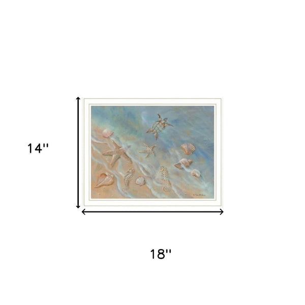HomeRoots Set of Two "Seashore Stars" Coastal Framed Wall Art – Elegant Home Decor for Breezy Vibes! 568438