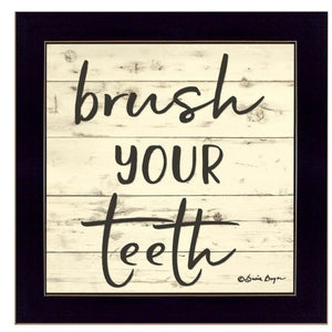 HomeRoots Set Of Three Framed Bathroom Wall Art Prints - Stylish Acrylic Designs for Chic Home Decor 568440