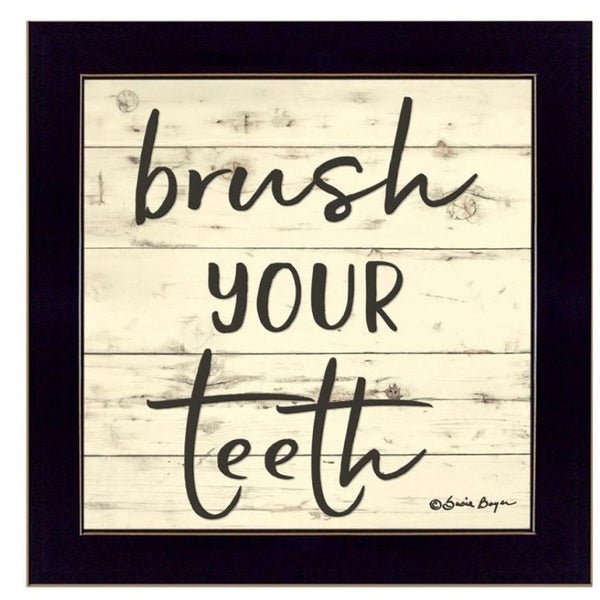 HomeRoots Set Of Three Framed Bathroom Wall Art Prints - Stylish Acrylic Designs for Chic Home Decor 568440