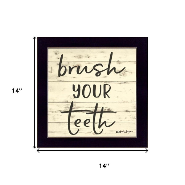 HomeRoots Set Of Three Framed Bathroom Wall Art Prints - Stylish Acrylic Designs for Chic Home Decor 568440