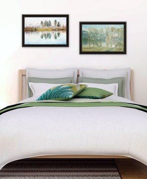 HomeRoots Set of Two Peaceful Lake Reflection Framed Wall Art - Serenity for Your Home Decor with Style 568443