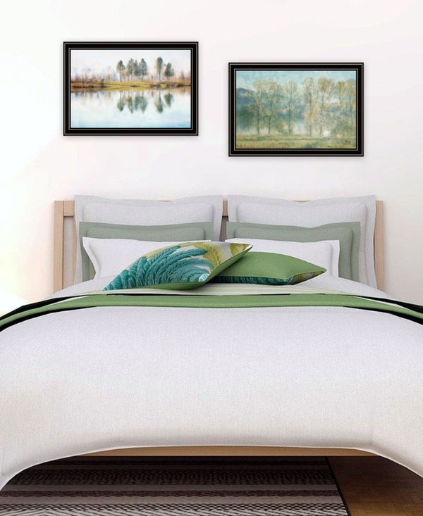 HomeRoots Set of Two Peaceful Lake Reflection Framed Wall Art - Serenity for Your Home Decor with Style 568443