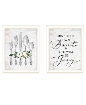 HomeRoots Set of Two Playful Framed Wall Art Prints – Modern Humor Decor for Living Room or Dining Area 568448