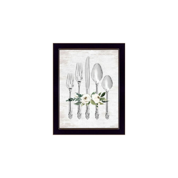 HomeRoots Set of Two Ready to Dine Framed Wall Art - Playful Humor Prints for Chic Kitchen & Dining Decor 568449