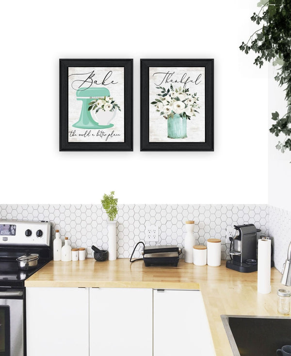 HomeRoots Set of Two Elegant Framed Wall Art Prints – Contemporary Acrylic Reproductions for Your Home Decor 568450