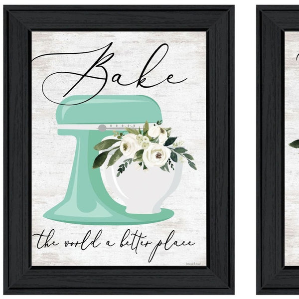 HomeRoots Set of Two Elegant Framed Wall Art Prints – Contemporary Acrylic Reproductions for Your Home Decor 568450