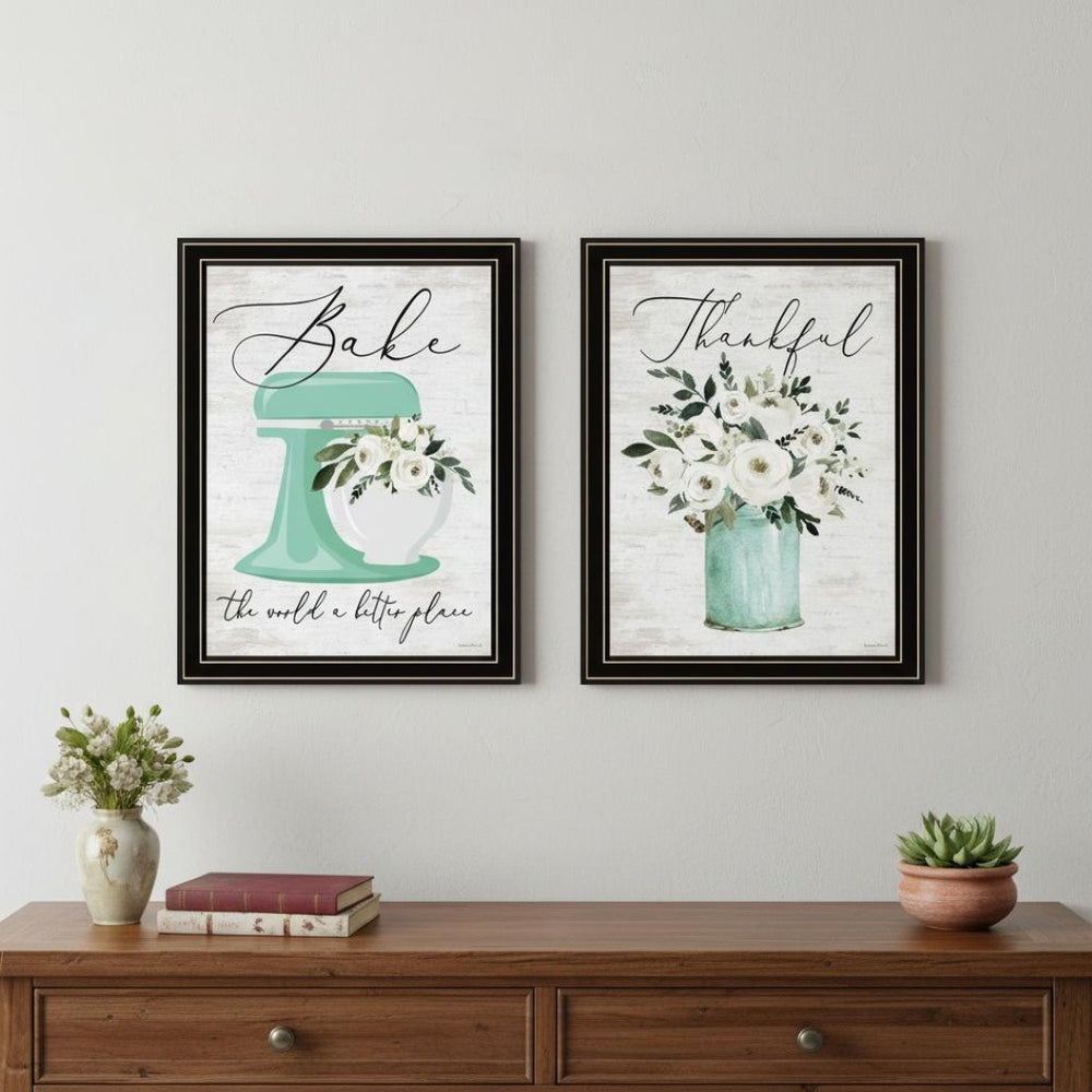 HomeRoots Set of Two Stylish Black Framed Wall Art Pieces for Modern Decor - Ready to Hang & Eye-Catching 568451