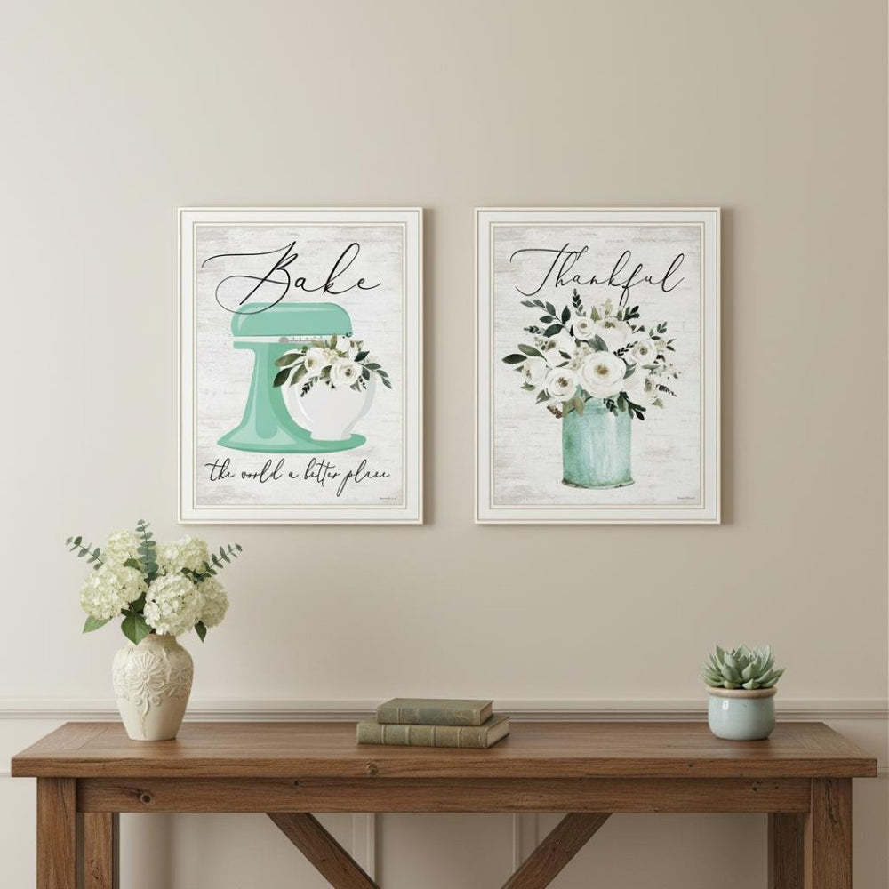 HomeRoots Set of Two Vibrant Framed Wall Art Prints - Contemporary Decor for Living Rooms & Bedrooms 568452
