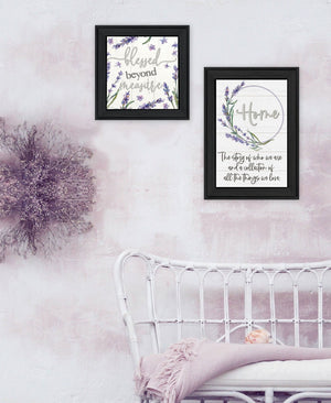 HomeRoots Set of Two "My Families Story" Black Framed Wall Art - Stylish Prints for Contemporary Home Decor 568453