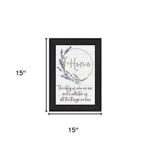 HomeRoots Set of Two "My Families Story" Black Framed Wall Art - Stylish Prints for Contemporary Home Decor 568453