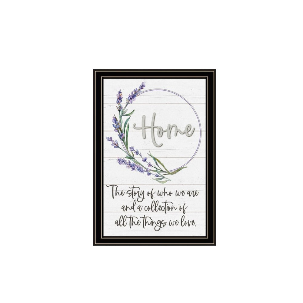 HomeRoots Set Of Two "My Families Story" Black Framed Wall Art – Contemporary Prints for Stylish Home Décor 568454