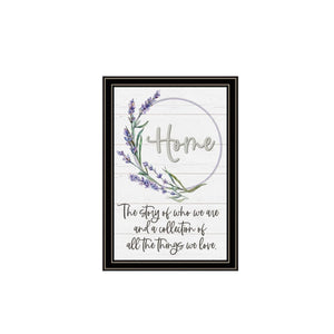 HomeRoots Set Of Two "My Families Story" Black Framed Wall Art – Contemporary Prints for Stylish Home Décor 568454