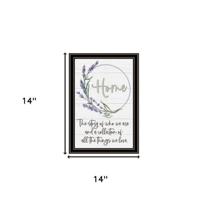 HomeRoots Set Of Two "My Families Story" Black Framed Wall Art – Contemporary Prints for Stylish Home Décor 568454