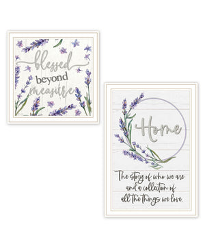 HomeRoots Set of Two "My Family's Story" Framed Wall Art - Stylish, Contemporary Prints for Home Décor 568455