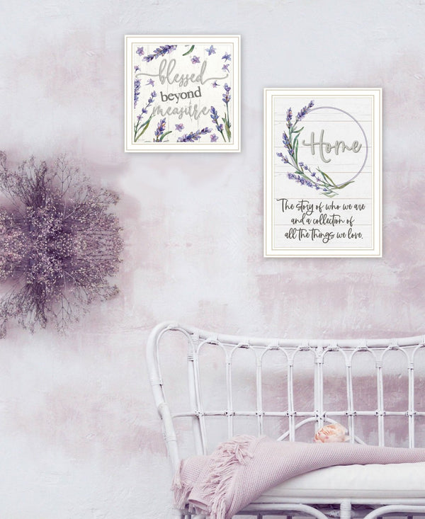 HomeRoots Set of Two "My Family's Story" Framed Wall Art - Stylish, Contemporary Prints for Home Décor 568455