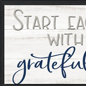 HomeRoots Set of Two "Grateful Heart" Framed Wall Art – Bold Contemporary Decor for Living Spaces & More 568456