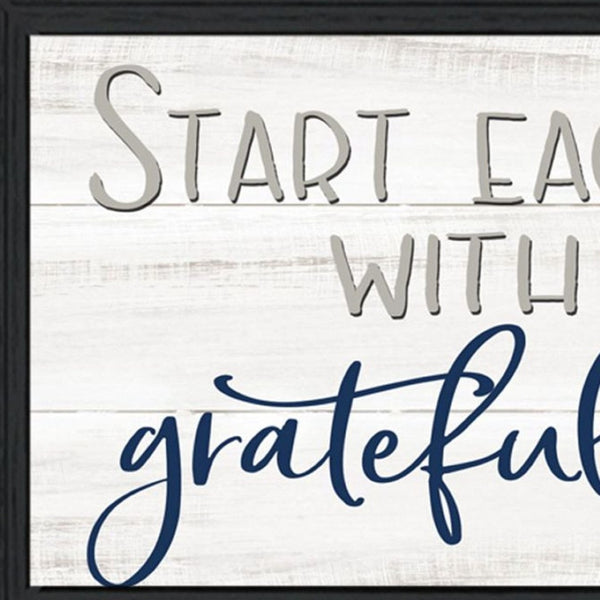 HomeRoots Set of Two "Grateful Heart" Framed Wall Art – Bold Contemporary Decor for Living Spaces & More 568456