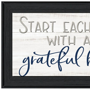 HomeRoots Set of Two "Grateful Heart" Framed Wall Art – Bold Contemporary Decor for Living Spaces & More 568456