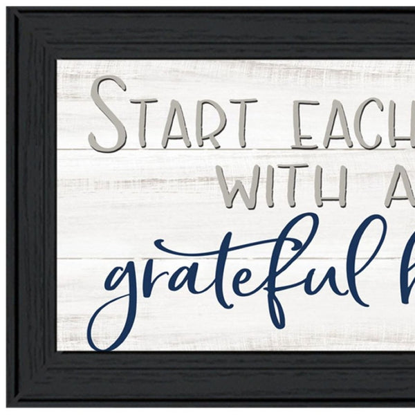 HomeRoots Set of Two "Grateful Heart" Framed Wall Art – Bold Contemporary Decor for Living Spaces & More 568456