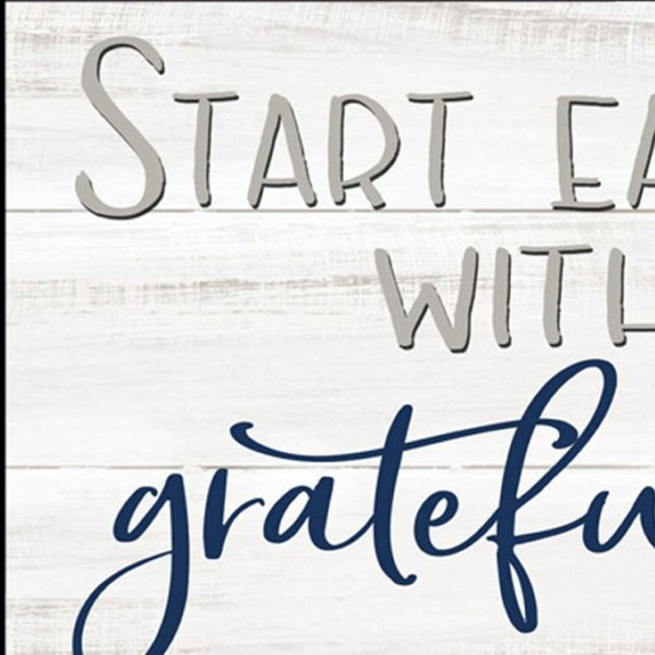 HomeRoots Set of Two "Grateful Heart" Black Framed Art Prints - Modern, Stylish Decor for Any Room 568457