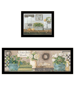 HomeRoots Set Of Two Framed Bathroom Wall Art Prints – "Dream" & "Soak and Relax" for a Spa-Like Feel 568460
