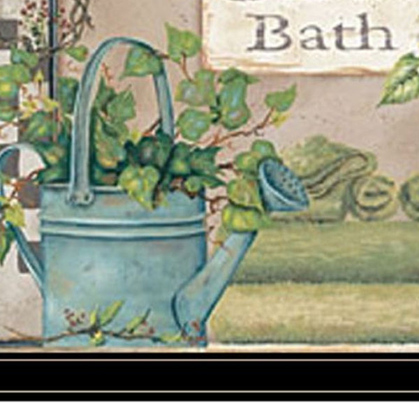 HomeRoots Set of Two Black Framed Bath Time Wall Art – Elegant Prints for Spa-Like Bathroom Decor Upgrade 568461
