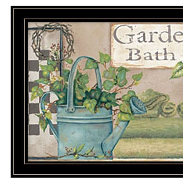 HomeRoots Set of Two Black Framed Bath Time Wall Art – Elegant Prints for Spa-Like Bathroom Decor Upgrade 568461