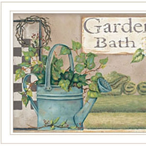 HomeRoots Set of Two Contemporary Bathroom Wall Art – Dream & Soak Relax Framed Prints for Spa Vibe Decor 568462
