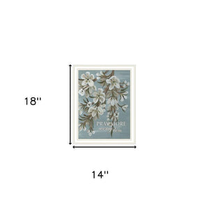 HomeRoots Set of Three Uplifting "Pray More and Worry Less" Framed Wall Art for a Serene Home Decor Touch 568468